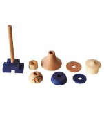 Wooden Story - Układanka Lala Stick Fig No.05 – Kolorowa