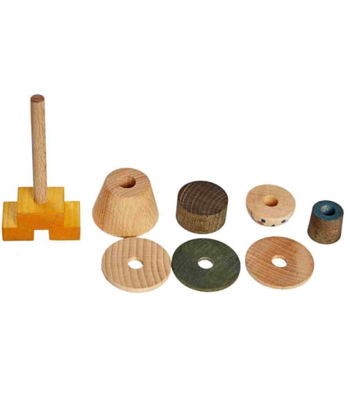 Wooden Story - Układanka Lala Stick Fig No.03 – Kolorowa