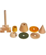 Wooden Story - Układanka Lala Stick Fig No.01 – Kolorowa