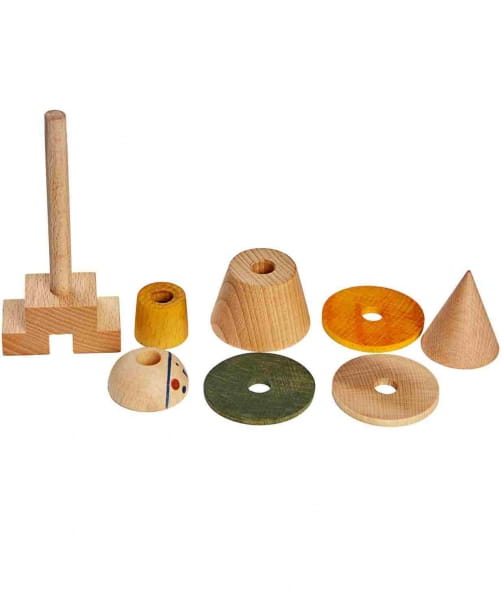 Wooden Story - Układanka Lala Stick Fig No.01 – Kolorowa