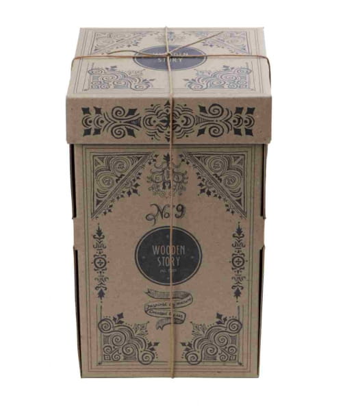 Wooden Story - Drewniana Piramida Kwadratowa – Naturalna