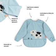 Done by Deer - Done by Deer Śliniak z Rękawami 6 - 18m Tiny Farm Blue