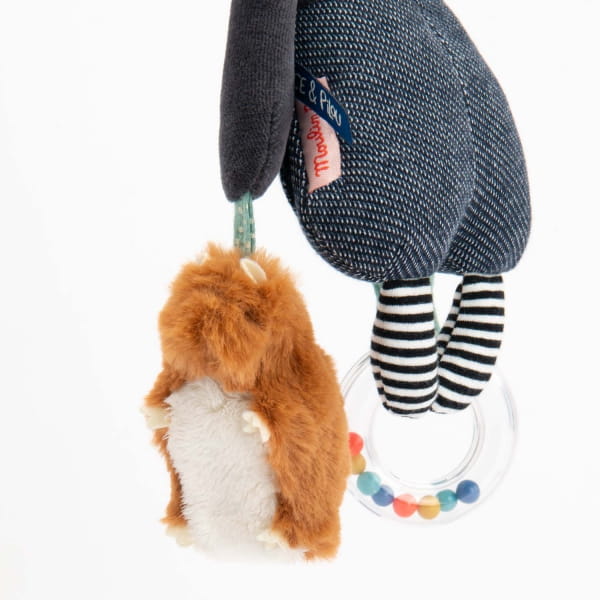 Moulin Roty            -    Zawieszka Interaktywna Pies Puce 24 cm 684024