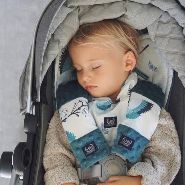 La Millou      -      ochraniacz na pasy by Maja Bohosiewicz  -  Organic Jersey Collection  -  Seatbelt Cover  -  Unicorn Rainbow Knight  -  Velvet Dark Grey