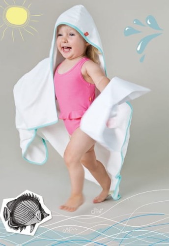 Lassig  -  Ręcznik z Kapturem White 0 - 24m