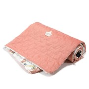 La Millou   -   Ciepły Koc velvet Narzutka Przedszkolaka  -  Heron in Pink Lotus  -  Papaya
