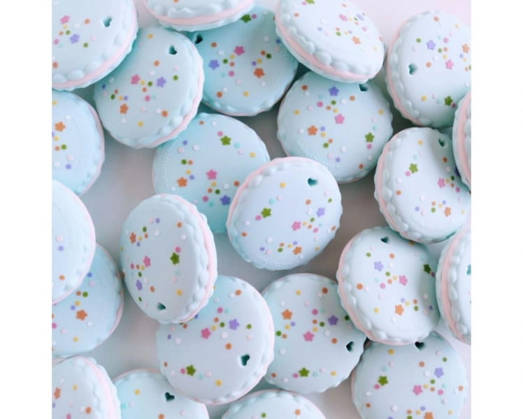 Loulou Lollipop  -  Gryzak Silikonowy Macaron Blue