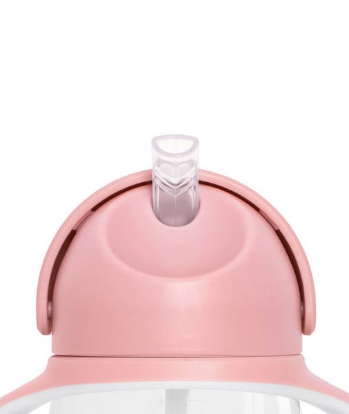 Kidodo  -  Bidon z Obciążoną Słomką, Różowy, 260 ml,  6m+