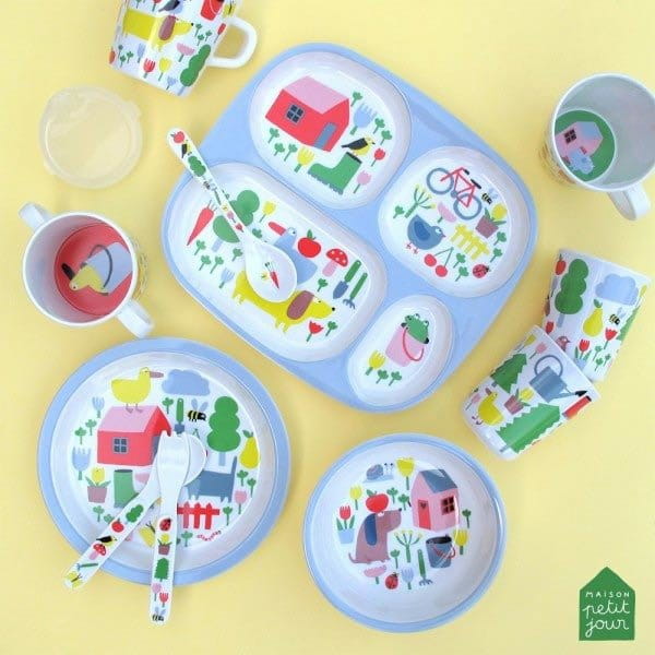 Maison Petit Jour® - Talerz z Przegródkami Dla Dzieci, Seria Wiejska Sielanka | Maison Petit Jour®