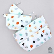 Maison Petit Jour® - Kosmetyczka Duża, Seria Doudous, Puchaci Przyjaciele | Maison Petit Jour®