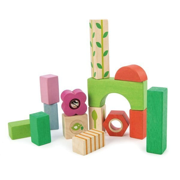 tender leaf toys - Drewniane Klocki  -  Zestaw Dla Najmłodszych