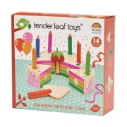 Tender Leaf Toys       -      Tęczowy Drewniany Tort Urodzinowy Rainbow Birthday Cake