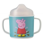 Petit Jour Paris® - Kubek Przykrywką do Picia Dla Dziecka, Seria Świnka Peppa