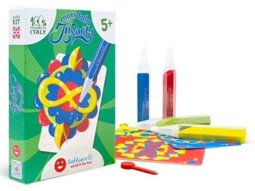 Sabbiarelli  -  Magiczny Piasek do Kolorowania, Pocket Kit, Mandala, 5l+