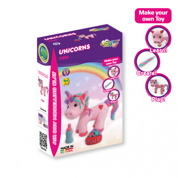 JumpingClay - Jumping Clay | Zestaw Kreatywny Jednorożec  -  Pink