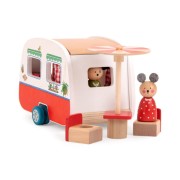 Moulin Roty    -    Auto Drewniana Przyczepa Kempingowa la Grande 632432