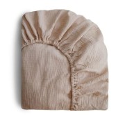 mushie - Mushie  -  Prześcieradło do Łóżeczka 120 x 60 cm Breathable Cotton Natural