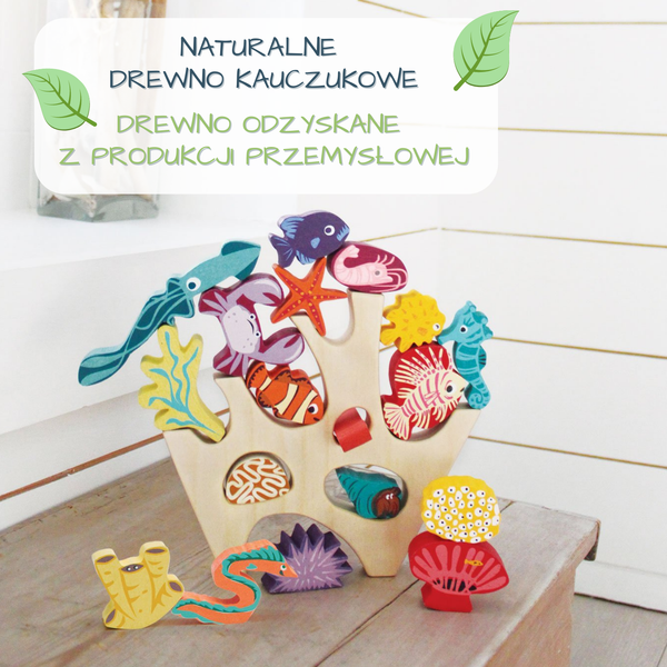 tender leaf toys - Drewniana Gra Zręcznościowa  -  Mieszkańcy Rafy, Tender Leaf Toys