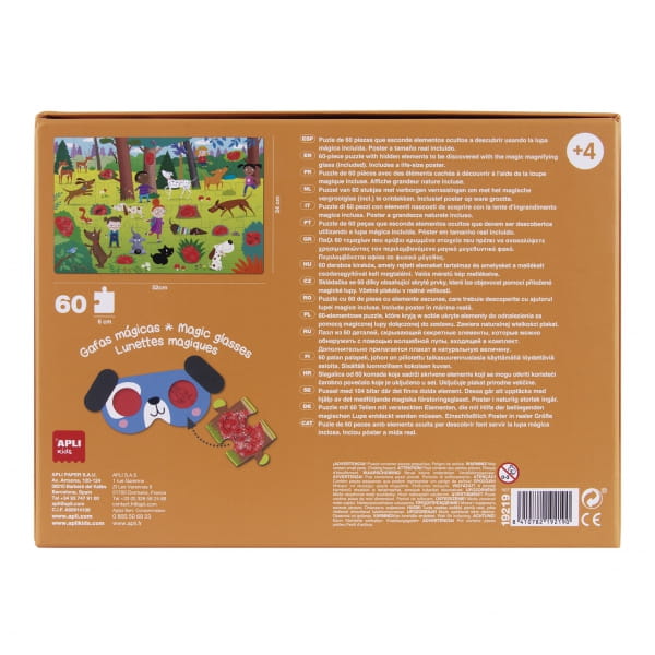 Apli Kids - Puzzle z Magicznymi Okularami Apli Kids  -  Psy 4+
