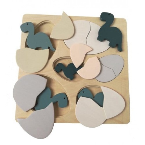Egmont Toys® - Drewniane Puzzle, Jajka i Dinozaury| Egmont Toys