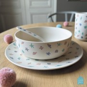 Maison Petit Jour® - Zestaw Naczyń i Sztućców Dla Dziecka, 4 El., Morze | Maison Petit Jour®