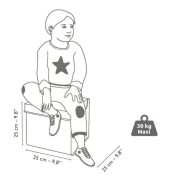 Djeco      -      Materiałowe Pudełko Siedzisko Stars Dd04489