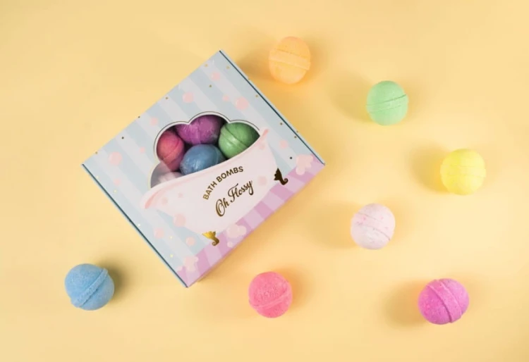 Oh Flossy - Oh Flossy, Musujące Mini Kule Kąpielowe, Zestaw 7 Sztuk, Podwodne Bomby, Bez Konserwantów, Bez Parabenów