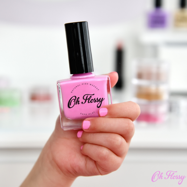 Oh Flossy - Oh Flossy, Lakier do Paznokci Kremowy Róż, 12 Ml, Bio Brokat, Roślinna Formuła