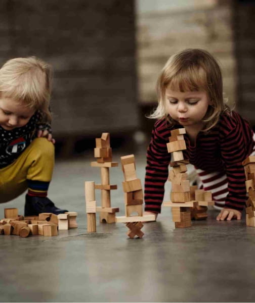 Wooden Story - Drewniana Układanka Wieża – Kolorowa