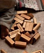 Wooden Story - Drewniane Klocki w Skrzynce – Naturalne, 30 Elementów