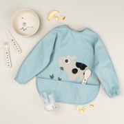Done by Deer - Done by Deer Śliniak z Rękawami 6 - 18m Tiny Farm Blue