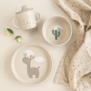 Done by Deer - Done by Deer Zestaw Obiadowy z Przyssawką Foodie Lama Lalee Sand
