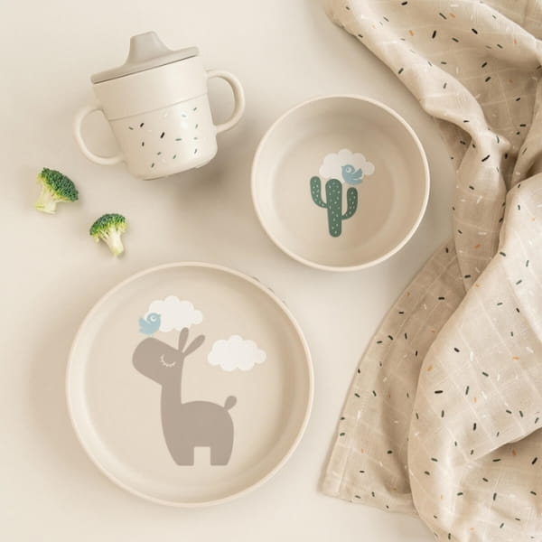 Done by Deer - Done by Deer Zestaw Obiadowy z Przyssawką Foodie Lama Lalee Sand