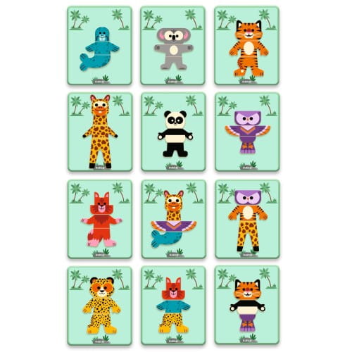 Magnetyczne Puzzle Djeco - Inzebox Safari, 2+