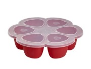 Beaba  -  Silikonowy Pojemnik do Mrożenia 6 x 90 ml red
