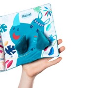 Lilliputiens  -  Książeczka z Mini - Przytulanką Wielofunkcyjna "tato, Gdzie Jesteś?" Nosorożec Marius 12 m+