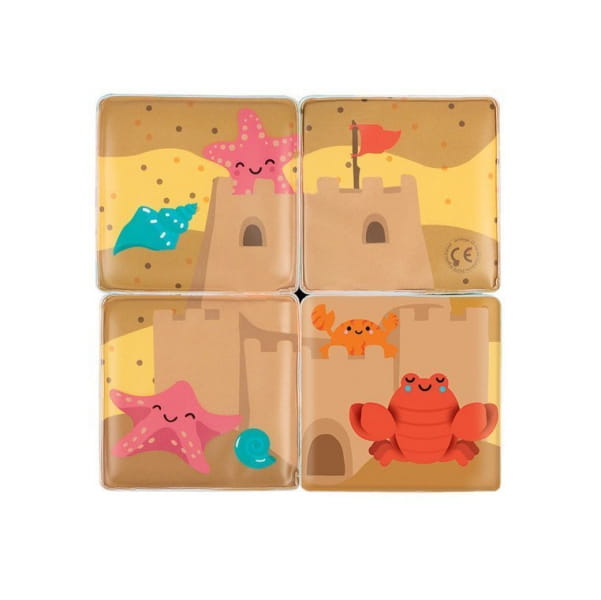 Janod - Klocki do Kąpieli Puzzle 6w1 Zwierzątka 4 Elementy 10 m +