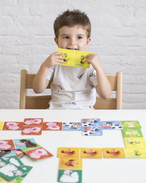 Apli Kids - Domino w Kartonowym Domku Apli Kids  -  Farma