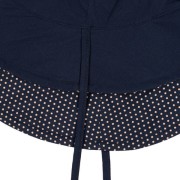 Lassig  -  Kapelusz Czapka Dwustronny Polka Dots Navy uv 50+