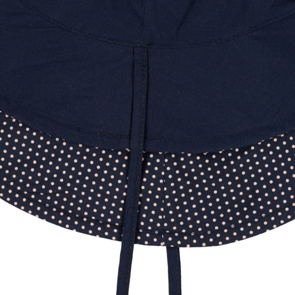 Lassig  -  Kapelusz Czapka Dwustronny Polka Dots Navy uv 50+