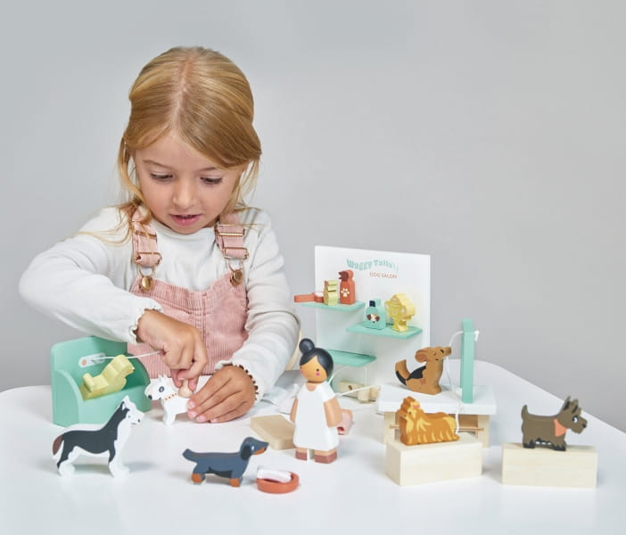 tender leaf toys - Drewniane Figurki do Zabawy  -  Salon Piękności Dla Psów, Tender Leaf Toys