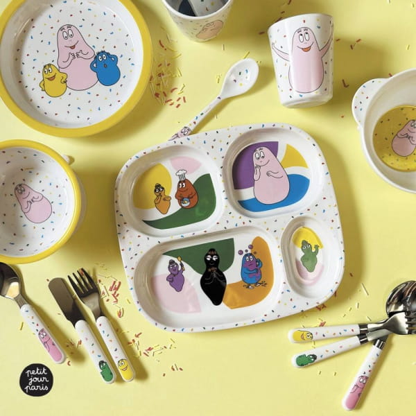 Petit Jour Paris® - Talerz z Przegródkami Dla Dzieci, Barbapapa | Petit Jour Paris®