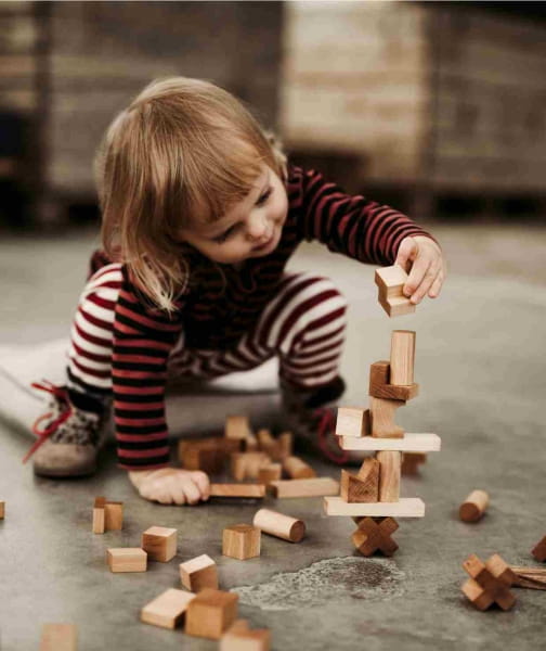 Wooden Story - Drewniana Układanka Wieża – Naturalna
