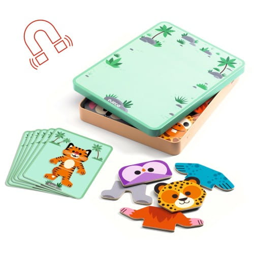 Magnetyczne Puzzle Djeco - Inzebox Safari, 2+