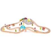 B.toys   -   Wood &amp; Wheels Wooden Train Set in a Bucket – Górska Kolejka