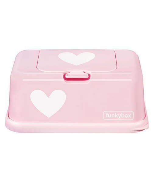 Funkybox  -  Pojemnik na Chusteczki Pink White Heart