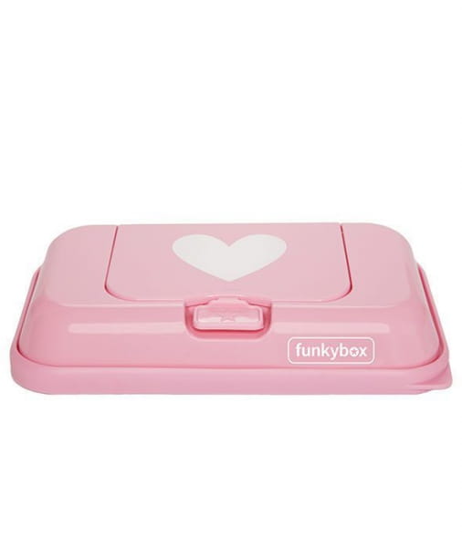 Funkybox  -  Pojemnik na Chusteczki to go Pink White Heart