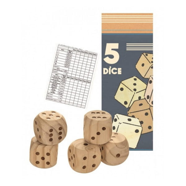 Egmont Toys® - Duże Drewniane Kości do Gry 5 Szt. | Egmont Toys®