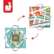 Janod  -  Klocki Drewniane z Matą do Zabawy Kubix 70 Sztuk Miasto