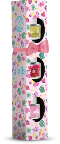 Snails - Zestaw 3 Lakierów do Paznokci Dla Dzieci Snails Mini  -  Flamingo
